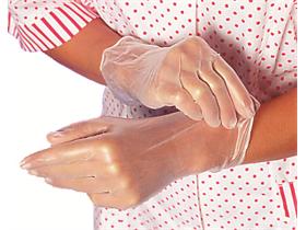 HANDSCHUHE VINYL  Vinyl Gr. L, "Eco-Plus", gepudert