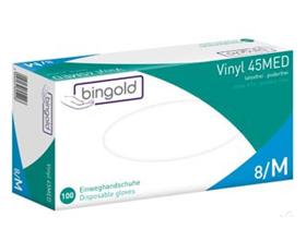 HANDSCHUHE VINYL  45Med, Grösse S, "Bingold", Vinyl