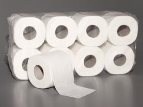 WC-PAPIER 3-LAGIG (8 Rollen)  250 Blatt, 9.8 x 11.5 cm, Zellstoff