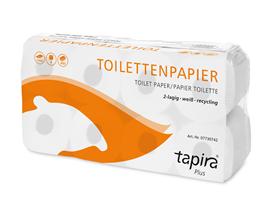 WC-PAPIER 2-LAGIG TAPIRA  TAPIRA, 400 Blatt, 9.4 x 11 cm, Recyl