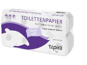 WC-PAPIER 3-LAGIG TAPIRA  250 Blatt, 9.5 x 11 cm, Zellst.