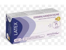 HANDSCHUHE LATEX  Gr&ouml;sse L, Sensilind, ungepudert, weiss