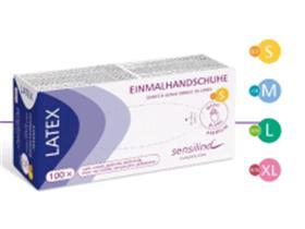 HANDSCHUHE LATEX  Sensilind Premium Latex, Gr&ouml;sse M, weiss