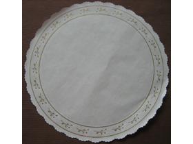 TORTENSPITZEN FLEURIE  &oslash; 33 cm rund, 40 gm2, weiss/gold