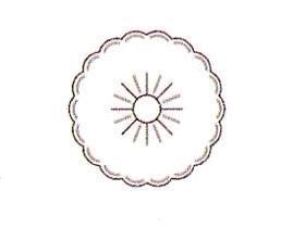 KERZENTROPFRINGE  10-lagig, &oslash; 5 cm, aus Zellstoffwatte