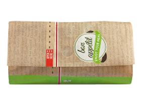 SNACKBAG PURE PAPER  Gr&ouml;sse L, ohne Fenster, Druck gr&uuml;n