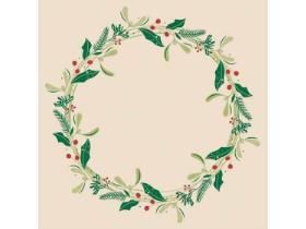 SERVIETTEN AIRLAID  40 x 40 cm, "Isabell pebble stone"