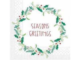 SERVIETTEN TISSUE  24 x 24 cm, "Isabell weiss"