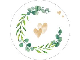 BIERDECKEL FILZ  107 mm, Eukalyptus Fisch