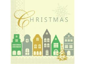 SERVIETTEN TISSUE  40 x 40 cm, 1/4 Falz, 3-lagig, JULIKA