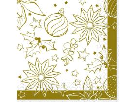 SERVIETTEN TISSUE  33 x 33 cm, 1/4 Falz, 3-lagig, MILAN wei