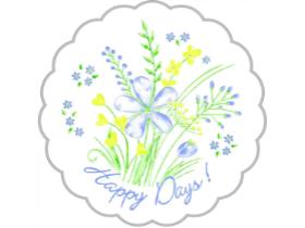 PILSDECKCHEN TISSUE  90 mm,  9-lagig, Happy Days