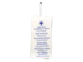 HYGIENEBEUTEL KRAFTPAPIER  12 x 5 x 24 cm, Kraft, Druck blau