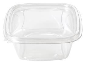 SALATSCHALEN ECKIG  500 ml, transparent, Crudipack