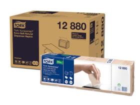 SPENDERSERVIETTEN 2-LAGIG TORK  21.3 x 16.5 cm, natur, Premium