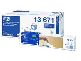 SPENDERSERVIETTEN 2-LAGIG TORK  Interfold 21.6 x 21.6 cm,weiss extrasoft