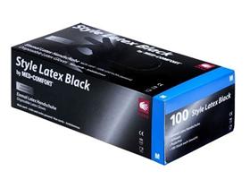 HANDSCHUHE LATEX  Gr&ouml;sse S, Style Latex Black, schwarz,