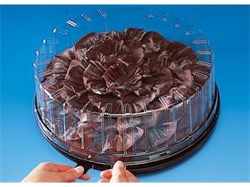 KUCHEN- UND TORTENPLATTE HAUBE  rund &Oslash; 160 mm - H&ouml;he 80 mm, transparent