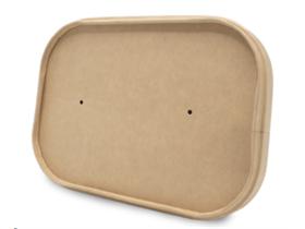 DECKEL ZU MENUSCHALE KARTON  aus Karton, eckig, mit Luftl&ouml;cher