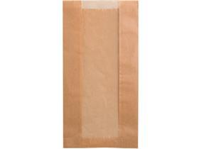 SICHTSTREIFENBEUTEL BRAUN  18 x 12 x 45 cm, Kraftapapier braun