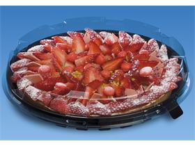 KUCHEN- UND TORTENPLATTE HAUBE  rund &Oslash; 175 mm - H&ouml;he 30 mm, transparent