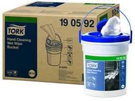 HANDREINIGUNGSTUCH 1-LAGIG TORK  Vliest&uuml;cher, weiss, 4 Eimer, 58 Blatt