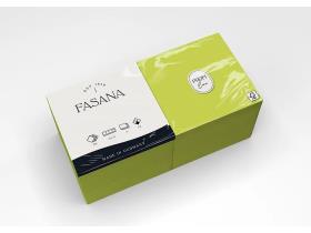 SERVIETTEN FASANA  33 x 33 cm, 3-lagig, 1/4 Falz, limegr&uuml;n