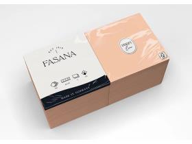 SERVIETTEN FASANA  40 x 40 cm, 3-lagig, 1/4 Falz, apricot