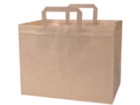 PAPIERTRAGETASCHEN TAKE AWAY BRAUN  317 x 218 x 245 mm, braun, unbedruckt