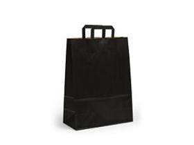 PAPIERTRAGETASCHEN SCHWARZ  220 x 105 x 360 mm, schwarz, unbedruckt