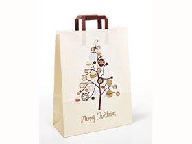 PAPIERTRAGETASCHEN MERRY CHRISTMAS  320 x 140 x 420 mm, 5-farbig