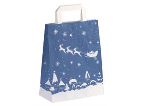 PAPIERTRAGETASCHEN SCHLITTEN  220 x 105 x 280 mm, 1-farbig