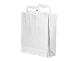 PAPIERTRAGETASCHEN UNBEDRUCKT WEISS  260 x 140 x 320 mm, weiss, unbedruckt