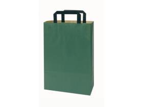 PAPIERTRAGETASCHEN GRUEN  190 x 80 x 210 mm, gr&uuml;n, unbedruckt
