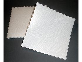 PLATTENPAPIERE KROKO  15 x 15 cm rechteckig, 40 gm2, weiss