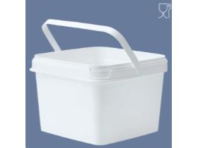 EIMER AUS KUNSTSTOFF (PP)  eckig, 4200 ml, 178 x 139 x 129 mm,weiss