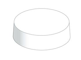 PAPER CAPS  rund &Oslash; 67 mm, weiss Mattkarton unbedruck