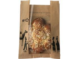 SICHTSTREIFENBEUTEL DREIKÖNIG  22x7x35cm, braun Kraft 40gm2