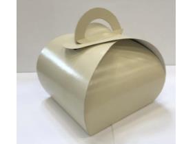 TORTENSCHACHTEL MIT HENKEL ELFENBEIN  10 x 10 x 8 cm, Henkel, "Elfenbein"