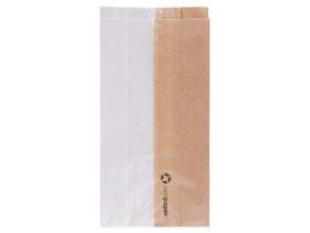 SICHTSTREIFENBEUTEL FIFTY-FIFTY  12 x 6 x 23 cm, Kraftpapier/Pergamin