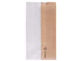 SICHTSTREIFENBEUTEL FIFTY-FIFTY  14 x 8 x 26 cm, Kraftpapier/Pergamin