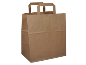 PAPIERTRAGETASCHEN BRAUN  260 + 170 x 280 mm, braun, unbedruckt