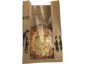 SICHTSTREIFENBEUTEL DREIKÖNIG  25x12x39cm, braun Kraft 40gm2