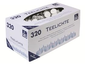 TEELICHTER  Brenndauer 6 Std. weiss