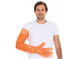 HANDSCHUHE PE  85-90cm lang, orange, SOFTLINIE