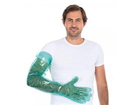 HANDSCHUHE PE  85-90cm lang, gr&uuml;n, SOFTLINIE