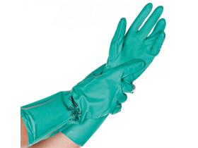 HANDSCHUHE NITRIL  Gr&ouml;sse L, innen baumwollbeflockt, gr&uuml;n