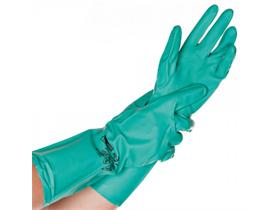 HANDSCHUHE NITRIL  Gr&ouml;sse M, innen baumwollbeflockt, gr&uuml;n