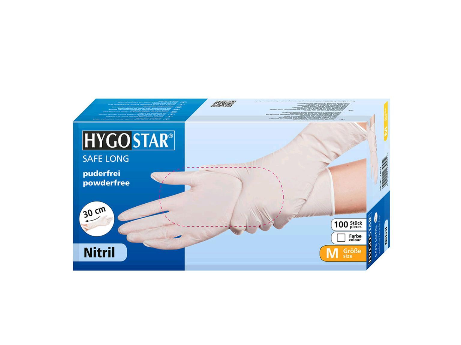 HANDSCHUHE NITRIL  Grösse XL,SAFE LONG, weiss, puderfrei