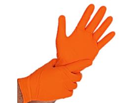 HANDSCHUHE NITRIL DIAMOND GRIP  Gr&ouml;sse L, orange, Diamond Grip